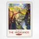 By Rail To The Highlands poster - Terence Cuneo