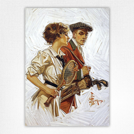 Golf or Tennis art print - J.C. Leidecker - 1910