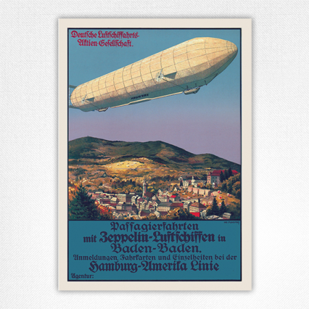 Daffagierfahrten mit Zeppelin-Luftschiffen poster - Puhonny