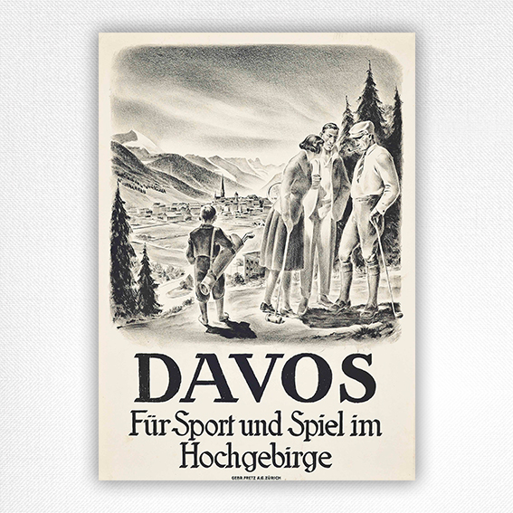 Davos Für Sport und Spiel im Hochgebirge Poster - Carl Moos - 1926