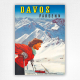1940 Davos Parsenn Skiing Print - Leo Keck