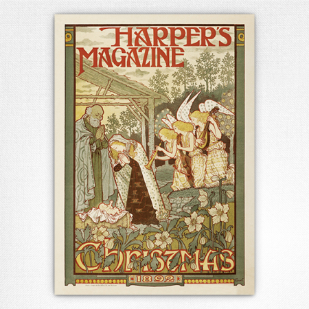 1892 Harpers Magazine Cover Poster Christmas 1892 - Eugène Grasset