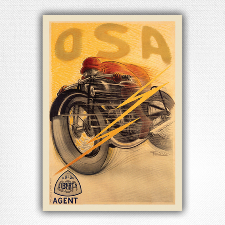 OSA Liberty Motorcycle poster - Raoul Vion - 1927