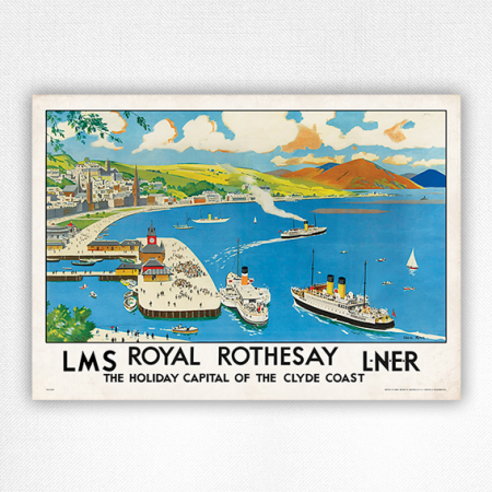 Royal Rothesay railway poster - Cecil King - c1930