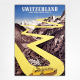 Swiss Alpine Postal Motor Coaches Travel Poster