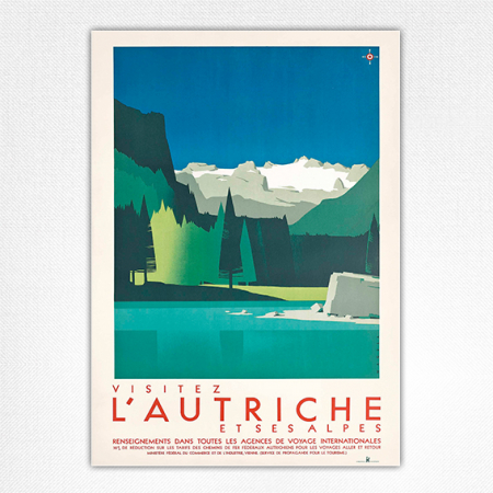 Visitez L'Autriche Etses Alpes Poster - Hans Wagula - c1935