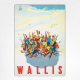 Wallis Vintage Skiing Poster