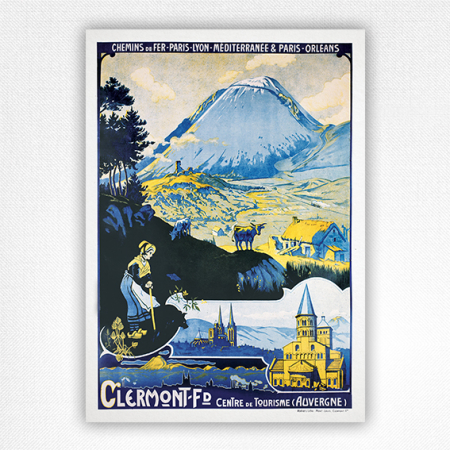 Clermont-Fd poster - Clermont-Ferrand travel poster - Tailhandier - c1910