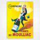 Vicomte de Moulliac poster - Vintage Champagne Poster - 1930s vintage alcohol poster