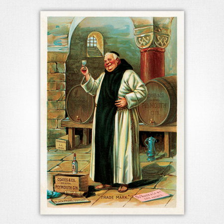 Plymouth Gin Poster | Coates & Co Black Friars Gin Poster | Vintage Alcohol Poster