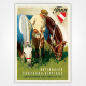 Thun Concours Hippique poster - Iwan E Hugentobler - 1945