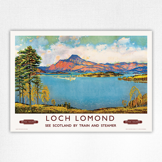 Loch Lomond Poster - See Scotland by Train and Steamer Print - British Railways Poster