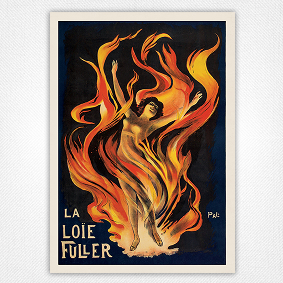 La Loïe Fuller Fire Dance poster - Vintage Dance Poster - Jean de Paléologue PAL 1895