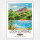 Loch Lomond Travel By Train poster - British Railways Poster - Vintage Railway Poster - P Payne c 1950