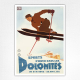 Dolomites poster Sports d'hiver dans les Dolomites - Mario Puppo 1935 - Vintage Italian Skiing Poster