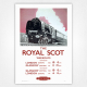 The Royal Scot Timetable Poster - British Rail wall art - Vintage Railway Poster