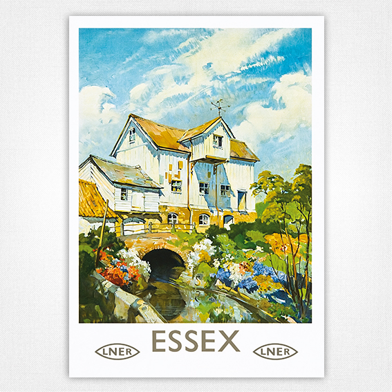 Essex Travel By Rail Poster - Rambles in Essex print - Essex Travel Poster - Cuneo 1940