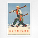Autriche vintage ski poster - Austrian skiing poster - BP - c1935