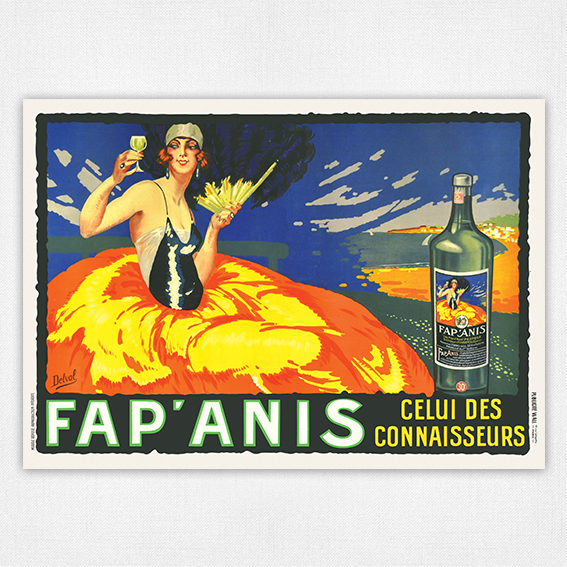 FAP ANIS poster - Vintage Food & Drink Poster - Delval c1930