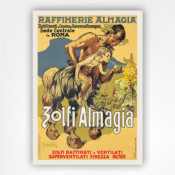 Zolfi Almagia Poster - Adolfo Hohenstein - c1905